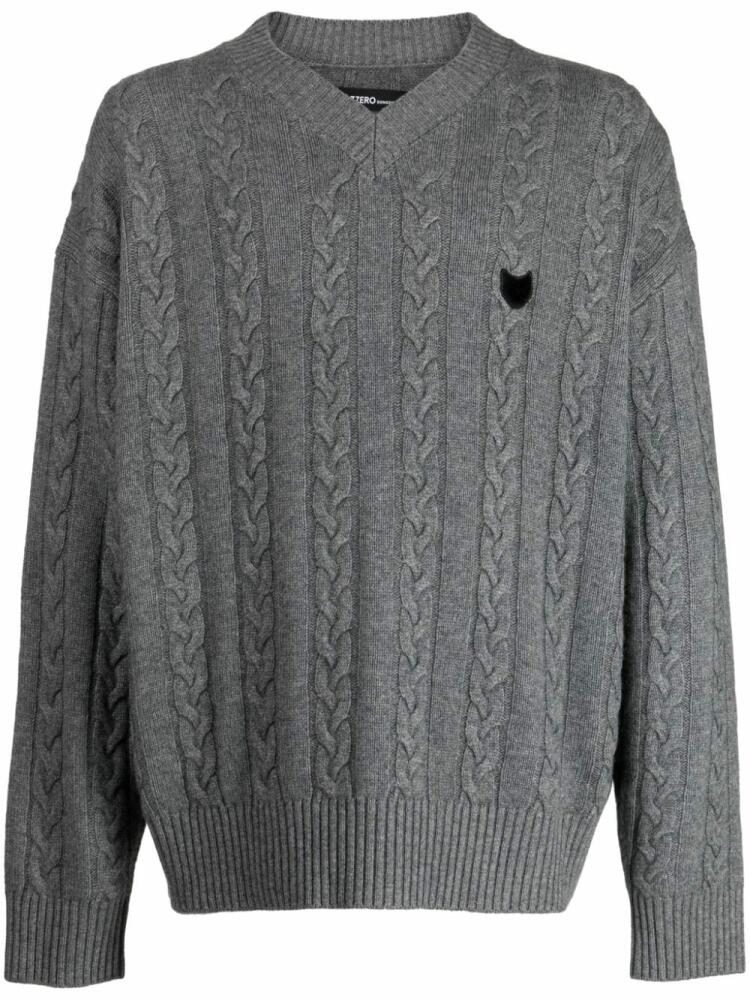 ZZERO BY SONGZIO Panther cable-knit jumper - Grey Cover