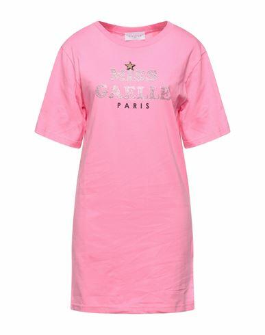 Gaëlle Paris Woman Mini dress Pink Cotton Cover