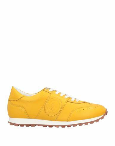 Trussardi Woman Sneakers Yellow Calfskin Cover