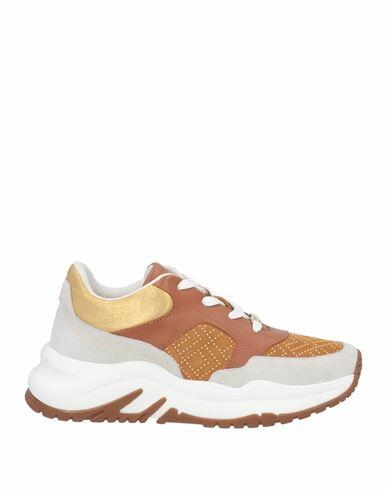 Baldinini Woman Sneakers Camel Calfskin Cover