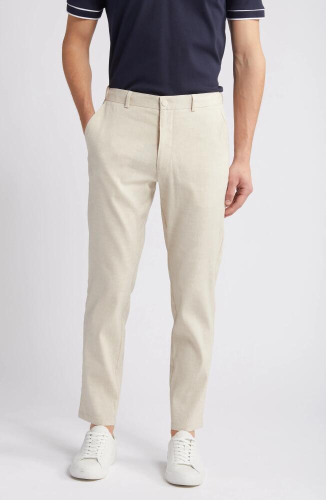 Nordstrom Slim Fit Stretch Linen Blend Chino Pants in Tan Desert Cover