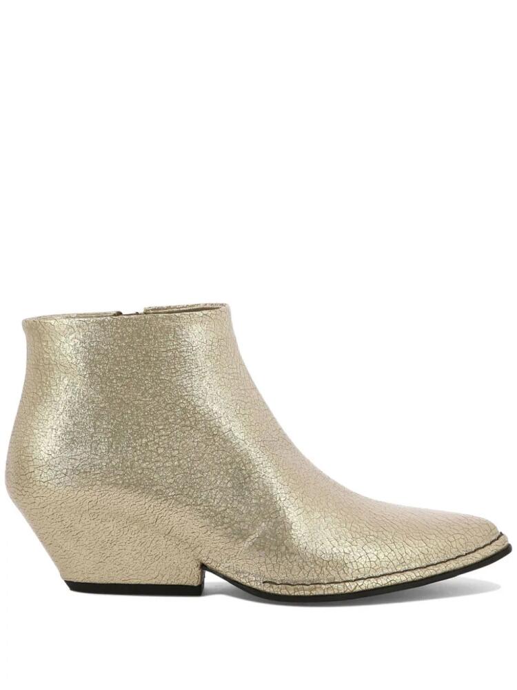 Del Carlo Crio 50mm leather ankle boots - Neutrals Cover