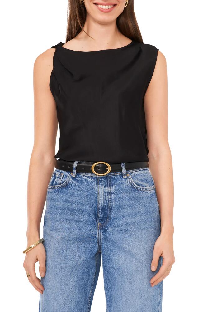 Vince Camuto Twist Shoulder Sleeveless Top in Rich Black Cover