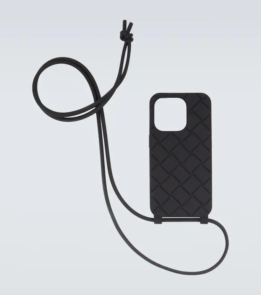 Bottega Veneta Intreccio iPhone 15 Pro case with strap Cover