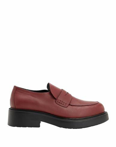 Leonardo Principi Woman Loafers Burgundy Calfskin Cover