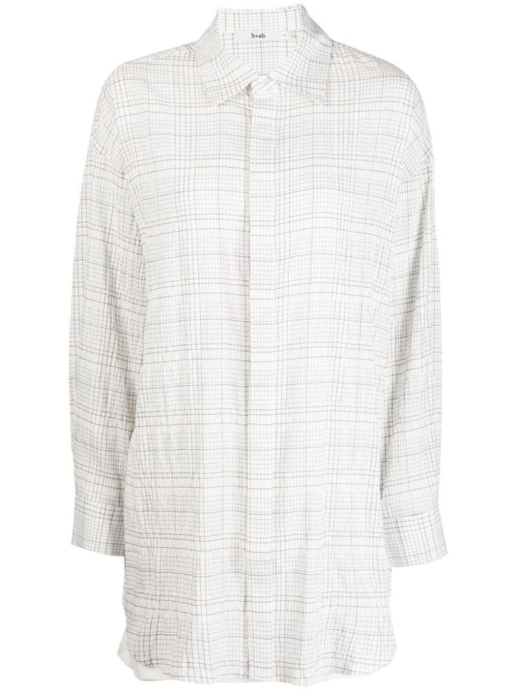 b+ab check-pattern shirt set - White Cover