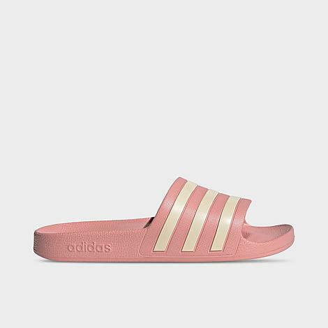 Adidas Women's Originals adilette Aqua Slide Sandals in Pink/Wonder Mauve Cover