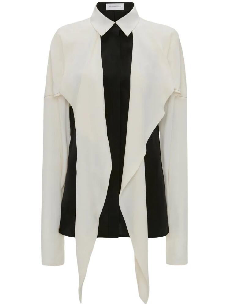 Victoria Beckham bow-detail silk blouse - Neutrals Cover