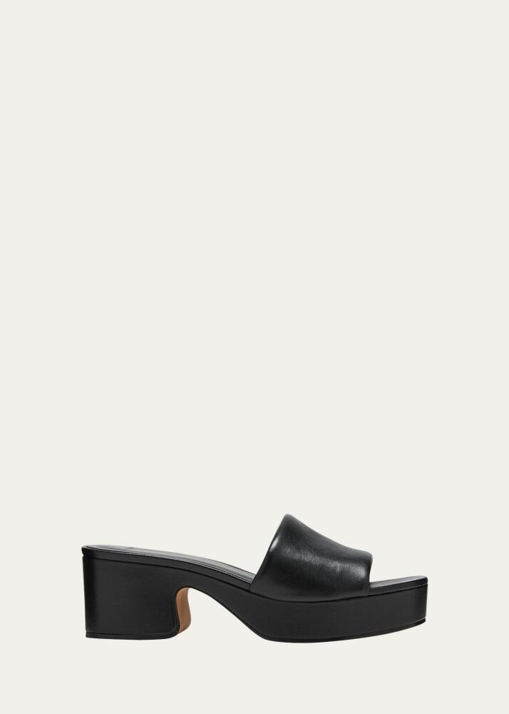 Vince Margo Leather Block-Heel Slide Sandals Cover