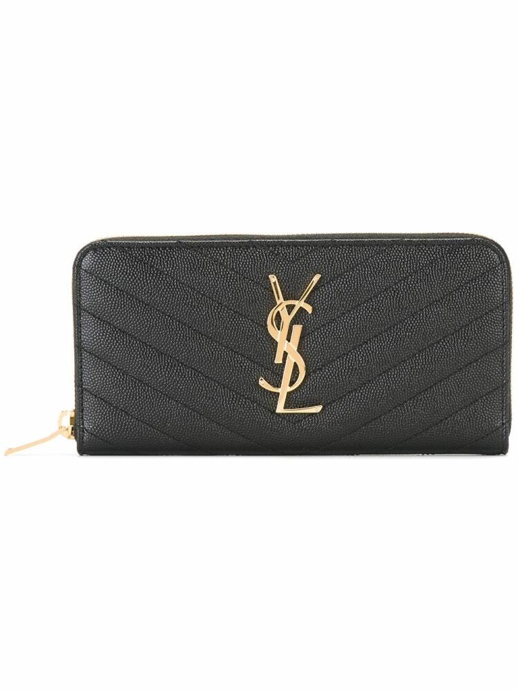 Saint Laurent Monogram zip-around wallet - Black Cover