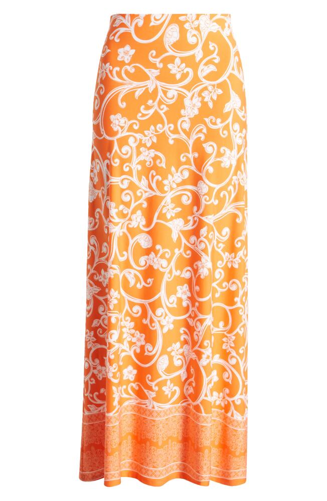 Vince Camuto Floral Print Maxi Skirt in Orange Blossom Cover