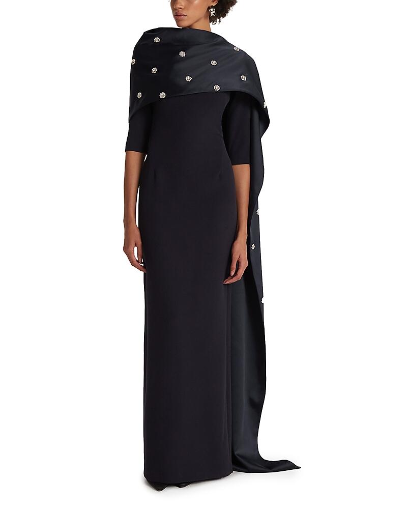 Safiyaa Cosette Drape Detail Long Dress Cover