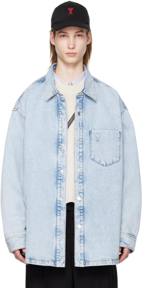 AMI Paris Blue Ami De Cœur Denim Jacket Cover