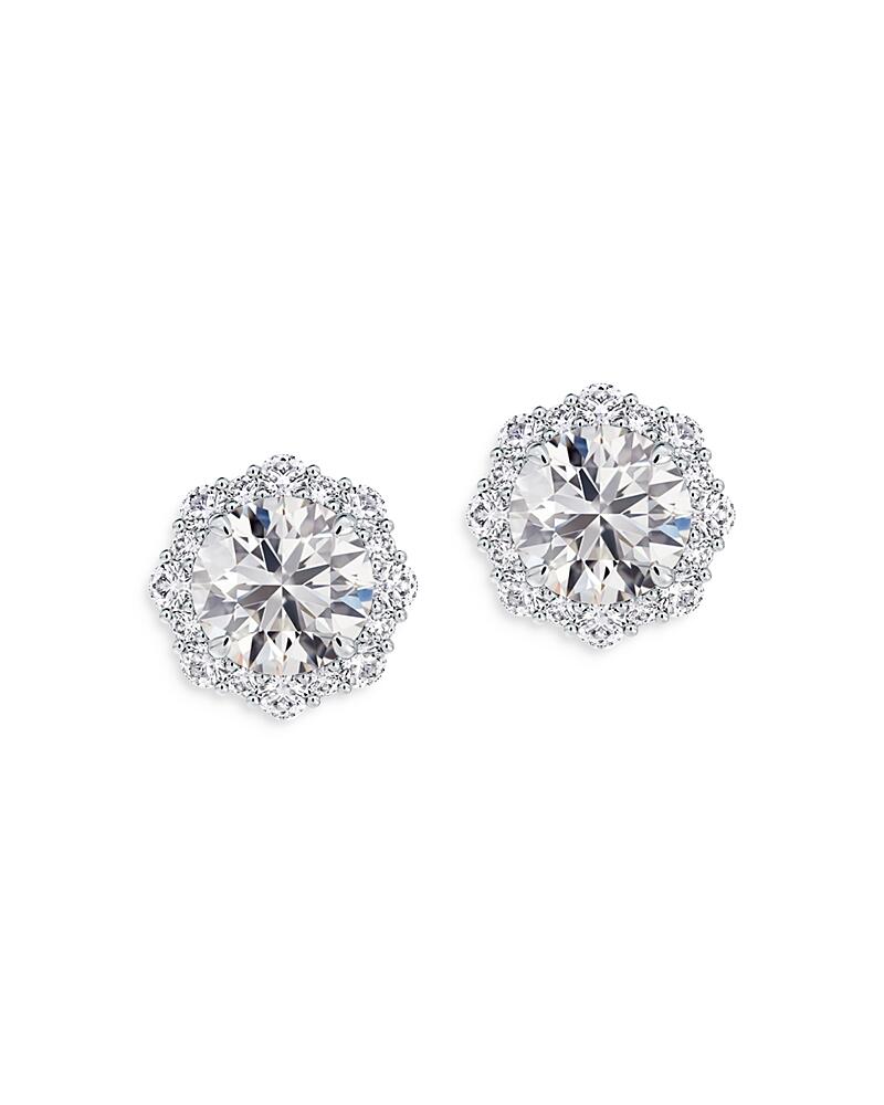 De Beers Forevermark Center of My Universe Floral Halo Diamond Stud Earrings in 18K White Gold, 1.20 ct. t. w. Cover