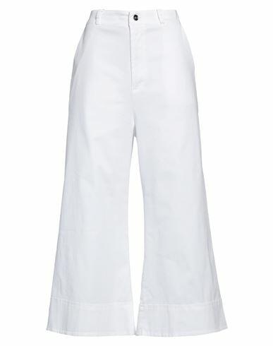 Bellwood Woman Pants White Cotton, Elastane Cover