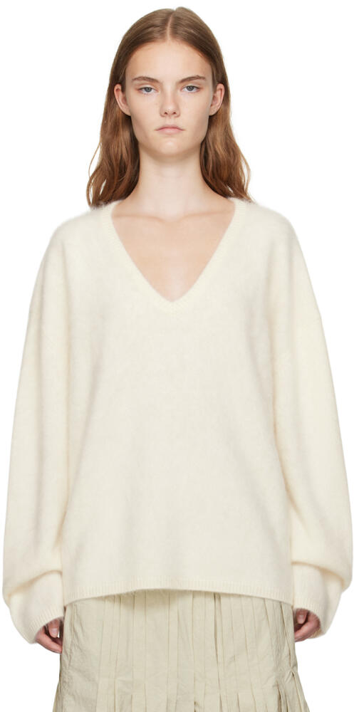 LISA YANG White Margareta Sweater Cover