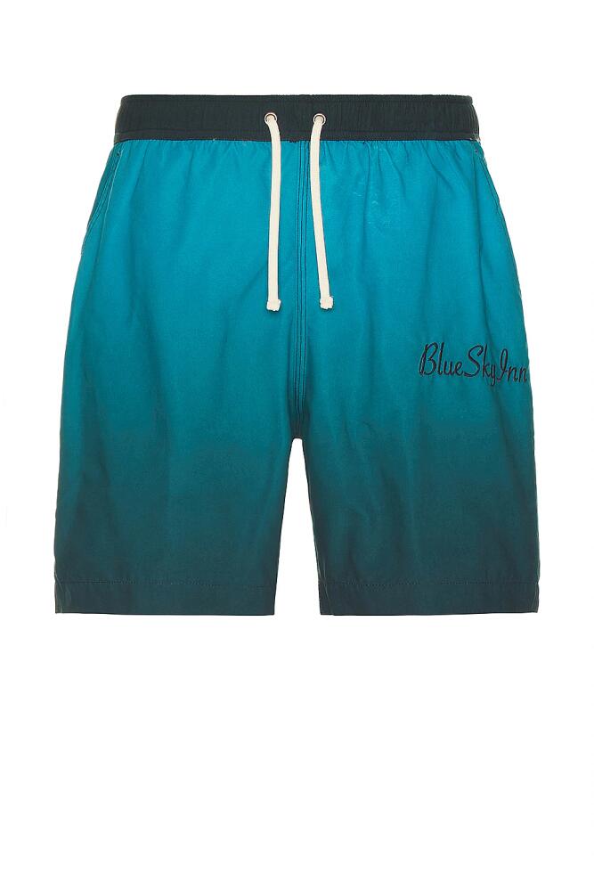 Blue Sky Inn Gradient Swim Trunk in Blue Cover