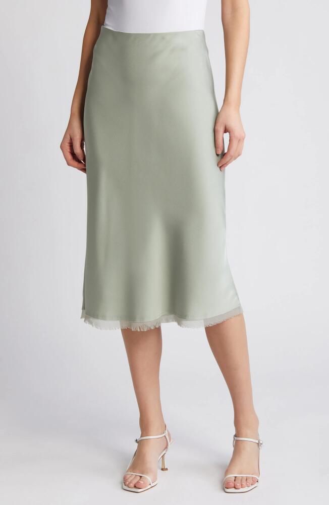 RUE SOPHIE Kat Satin Midi Skirt in Artichoke Cover