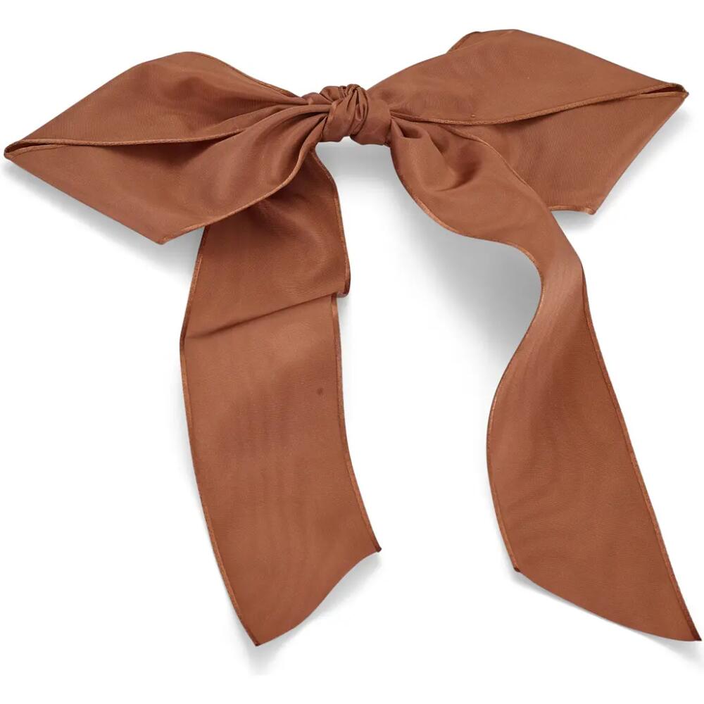 LELET NY Heather Grosgrain Ribbon Bow Barrette in Chestnut Cover