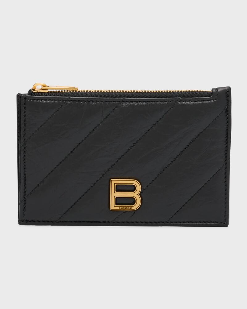 Balenciaga Crush Long Coin And Card Holder Quilted Cover