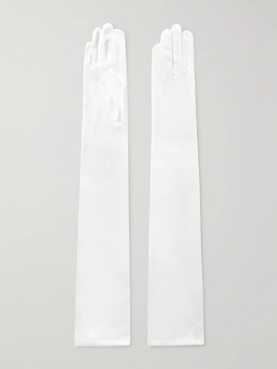 Agnelle - Stretch-jersey Gloves - White Cover