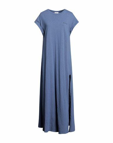 Replay Woman Maxi dress Slate blue Cotton Cover