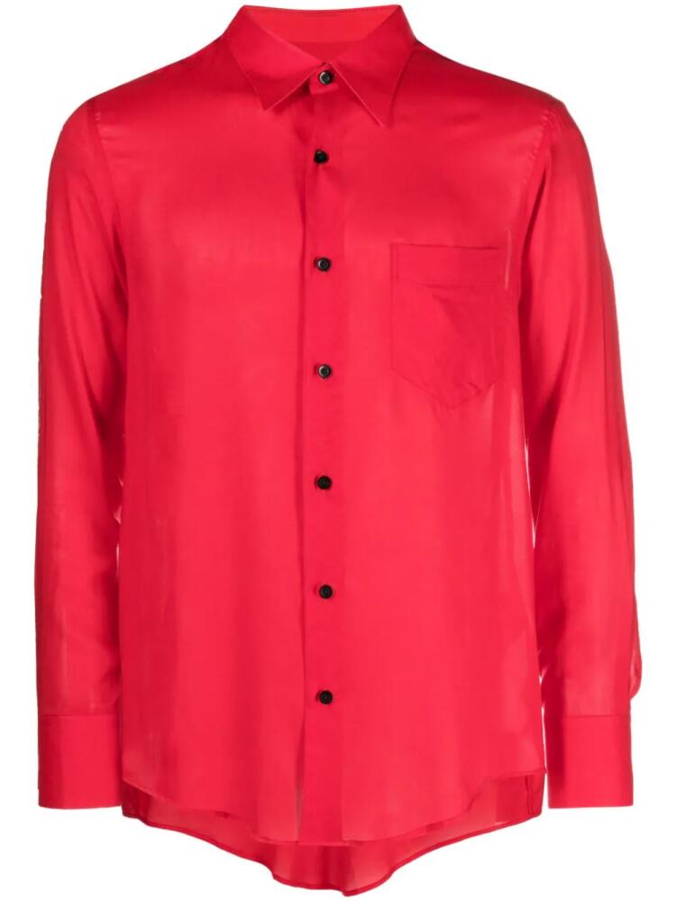 Ernest W. Baker long-sleeve tencel shirt - Red Cover