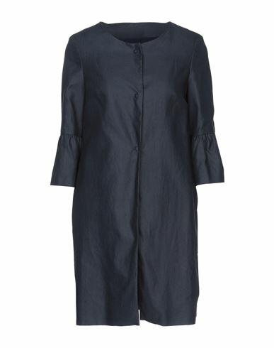 Annie P. Woman Overcoat & Trench Coat Midnight blue Polyester Cover