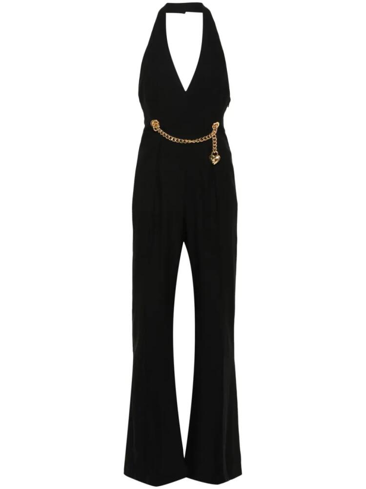 Moschino chain-embellished jumpsuit - Black Cover