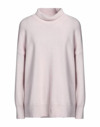 Roberto Collina Woman Turtleneck Light pink Wool, Cashmere Cover