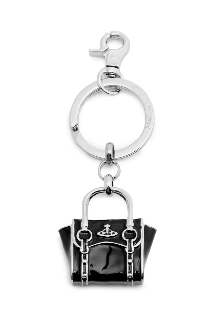 Vivienne Westwood Betty Silver-plated Keyring - Black Cover