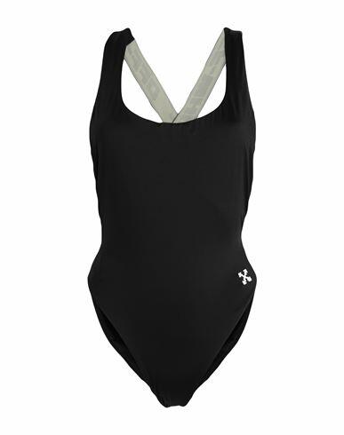 Off-white Woman One-piece swimsuit Black Polyester, Elastane Cover