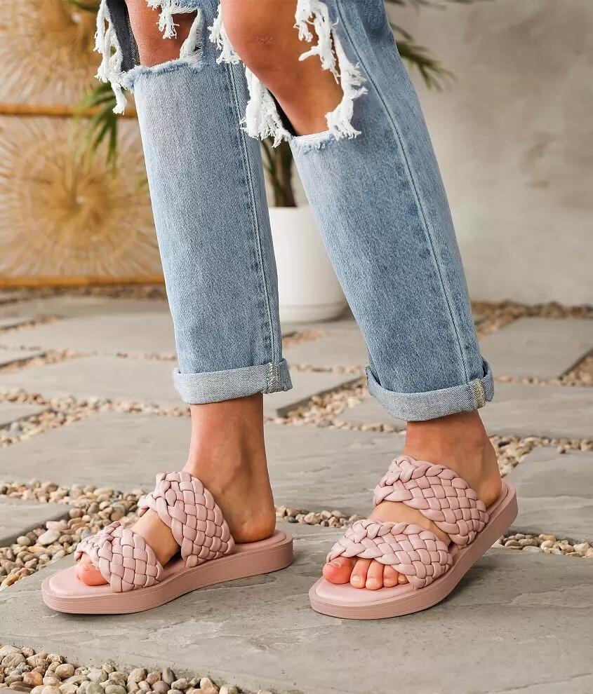 Qupid Cal Braided Sandal Cover