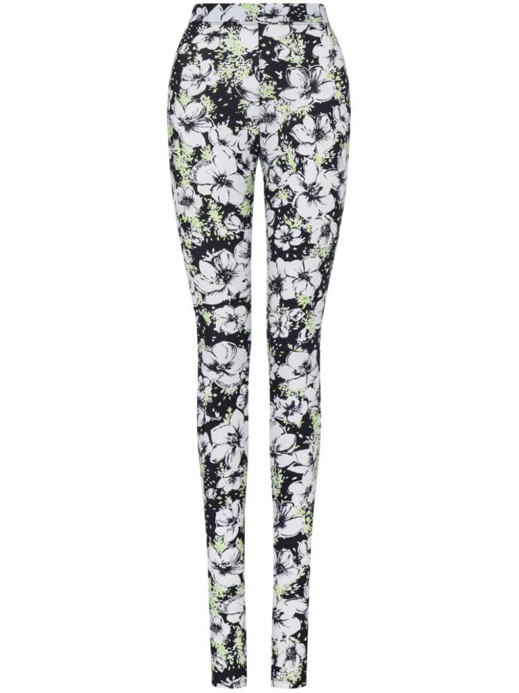 MOSCHINO JEANS floral-print leggings - Black Cover