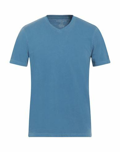 Majestic Filatures Man T-shirt Pastel blue Cotton, Elastane Cover