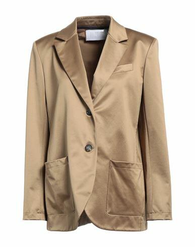 Harris Wharf London Woman Blazer Khaki Polyester Cover