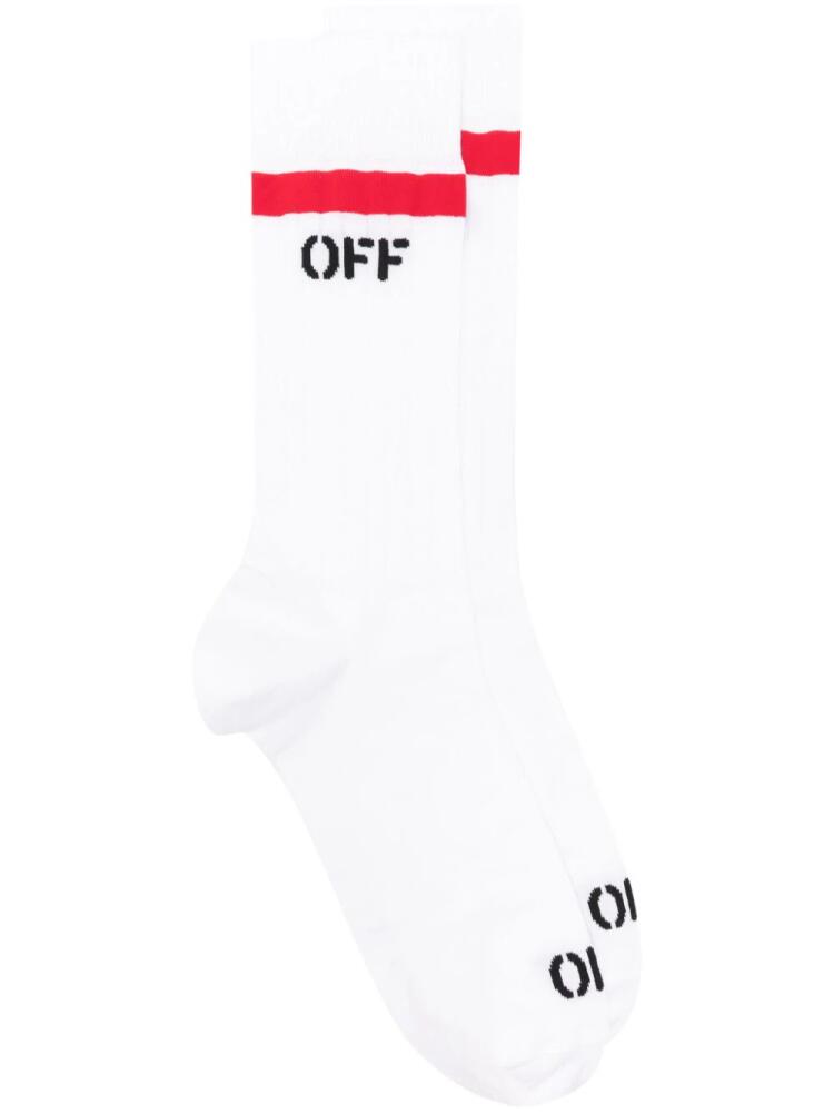 Off-White Off Stamp ribbed-knit socks Cover