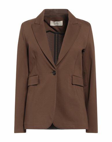 Jucca Woman Blazer Brown Viscose, Polyamide, Elastane Cover