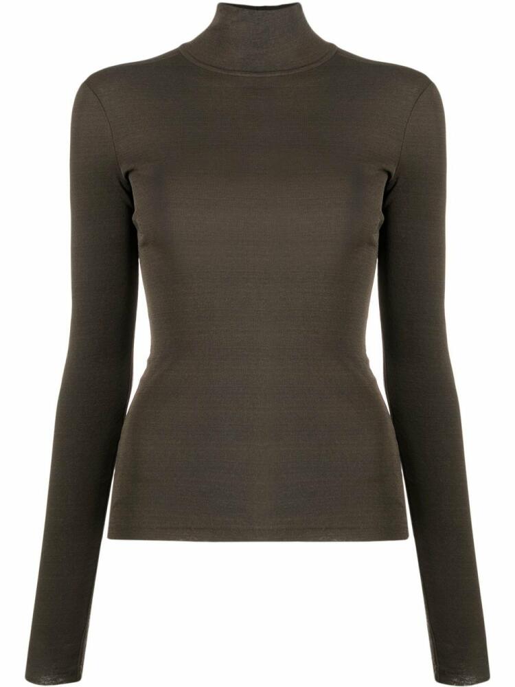 Nanushka cut-out roll-neck top - Brown Cover