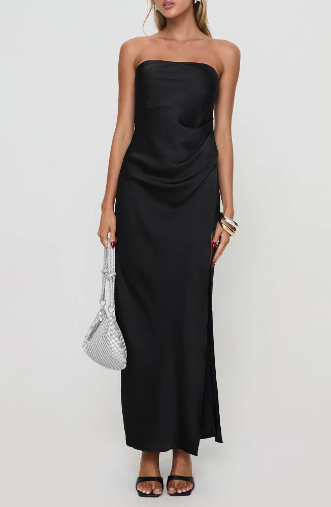 Princess Polly Marlissa Strapless Maxi Dress in Black Cover