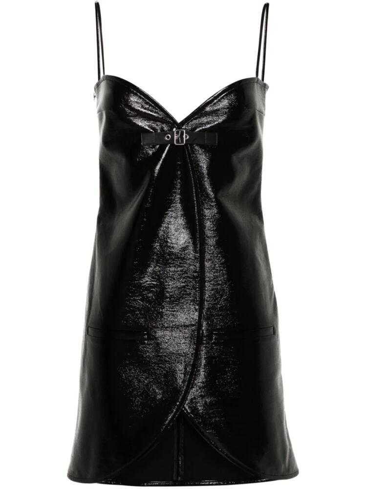 Courrèges Ellipse crinkled mini dress - Black Cover