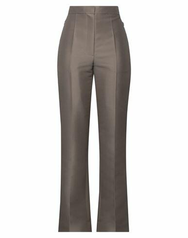 Low Classic Woman Pants Khaki Wool, Silk Cover