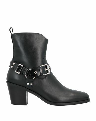 Janet & Janet Woman Ankle boots Black Leather Cover