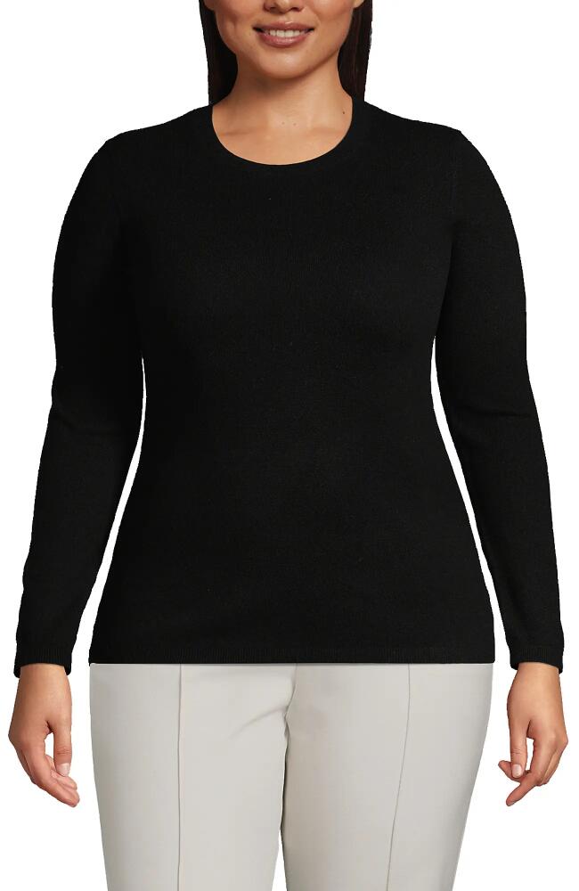 Lands' End Plus Size Cashmere Sweater in Black Cover