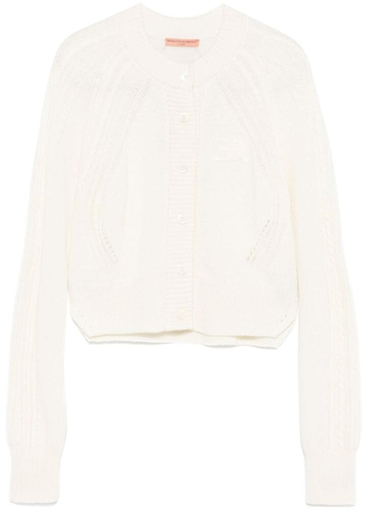 Ermanno Scervino logo-embroidered cardigan - Neutrals Cover