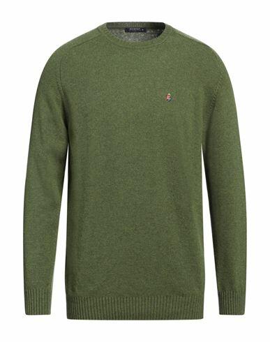 Avignon Man Sweater Green Wool, Polyamide Cover