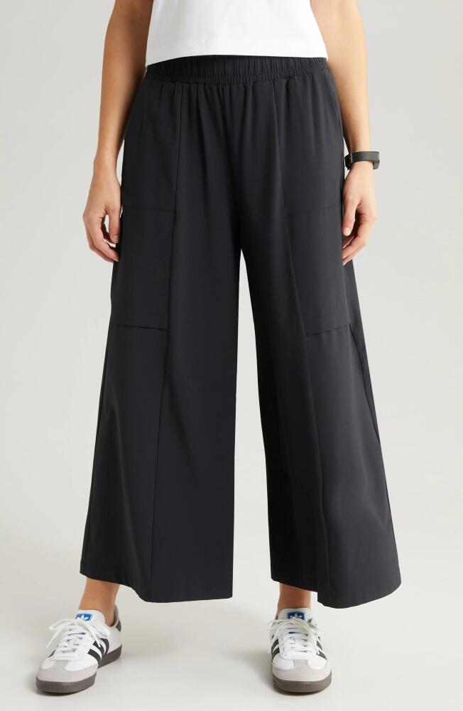 zella In Flight Flowy Crop Wide Leg Pants in Black Cover