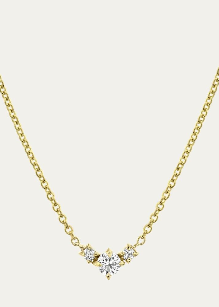 Lizzie Mandler Fine Jewelry 18k Eclat Triple V Diamond Necklace Cover