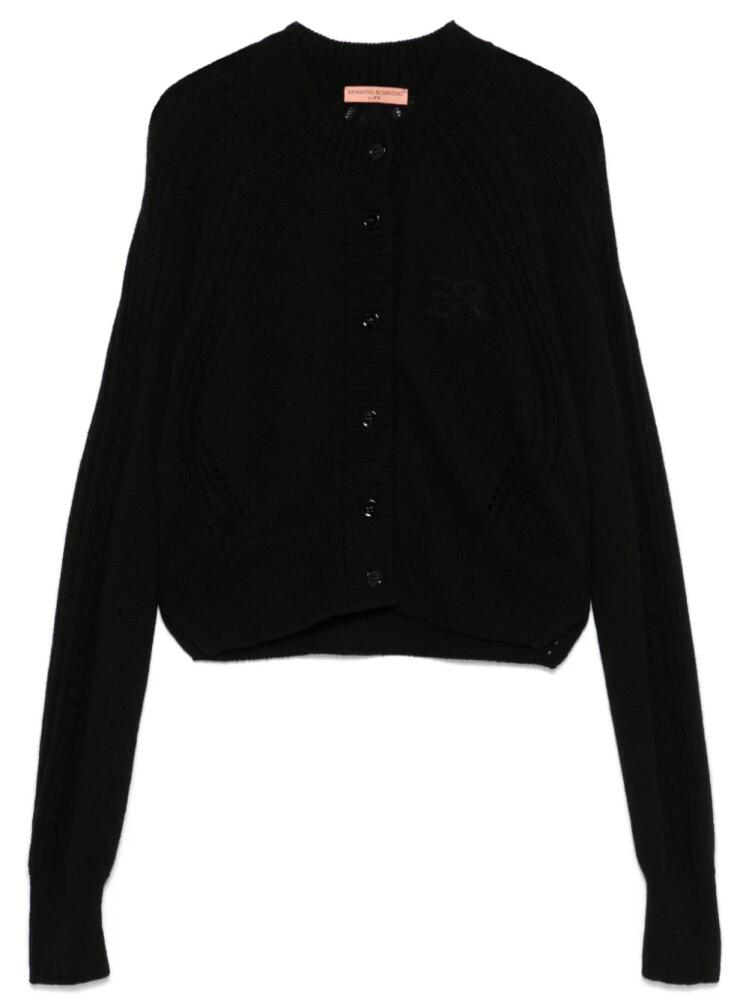 Ermanno Scervino logo-embroidered cardigan - Black Cover