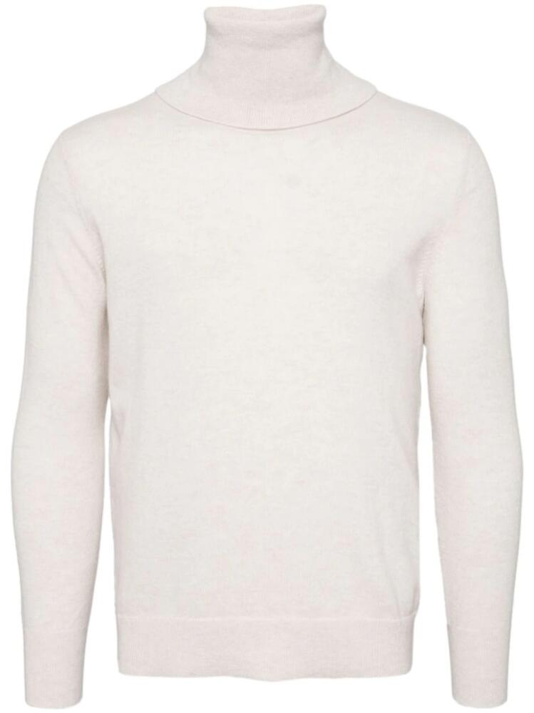 N.Peal Trafalgar Roll Neck organic cashmere jumper - Neutrals Cover